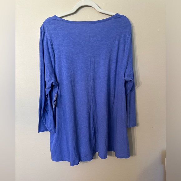 NWT, Crown & Ivy, Blue, Long Sleeve Tee, Size XL, Excellent New Condition - Picture 3 of 9